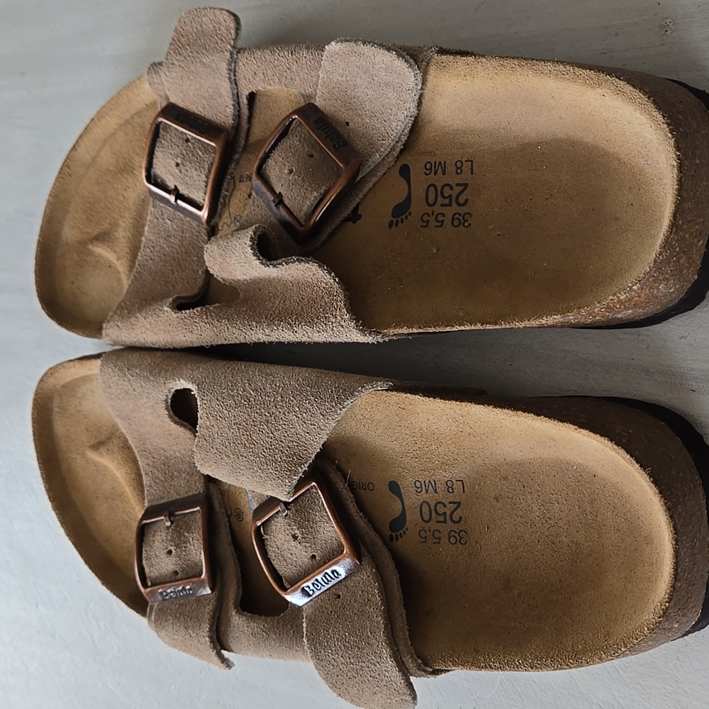 Birkenstock/Betula Suede‎ Sandals Double Buckle Slides W 8 M 6/ 39